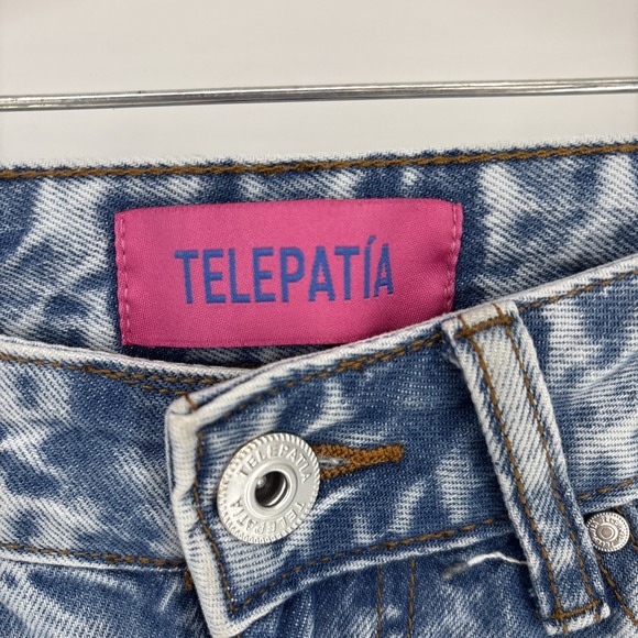 Telepatia Baggy Grunge Jeans 00/23 Bow Pocket Y2K 90s Rave Barbiecore - Picture 3 of 8